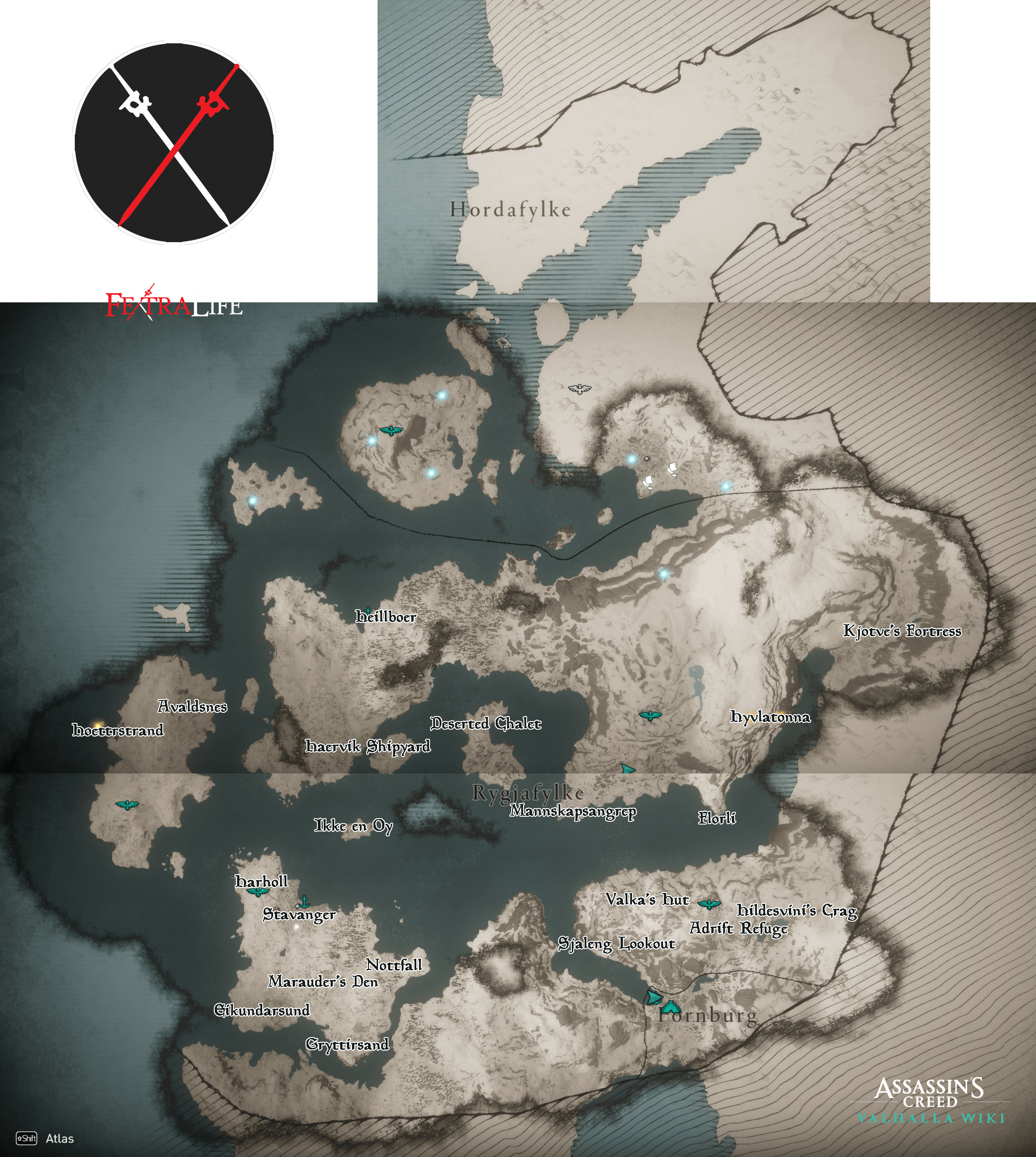 Rygjafylke Hoard Map location: Assassin's Creed Valhalla guide